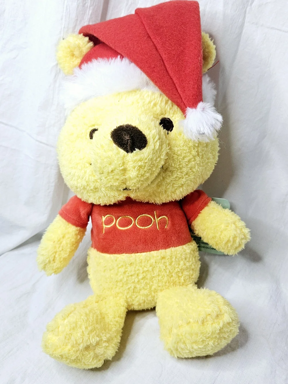Disney Baby Winnie The Pooh Holiday Christmas Xmas Plush Santa Hat